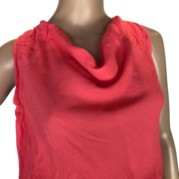 Next Ladies Pink Cowl Neck Dress Size 8 Sleeveless Elastic Waist Summer Holiday - Picture 5 of 11